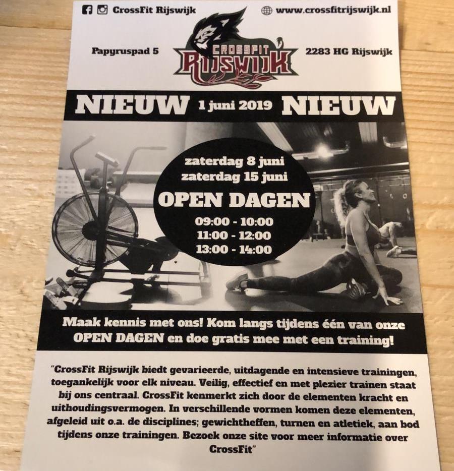 CrossFit Rijswijk Open dagen juni 2019